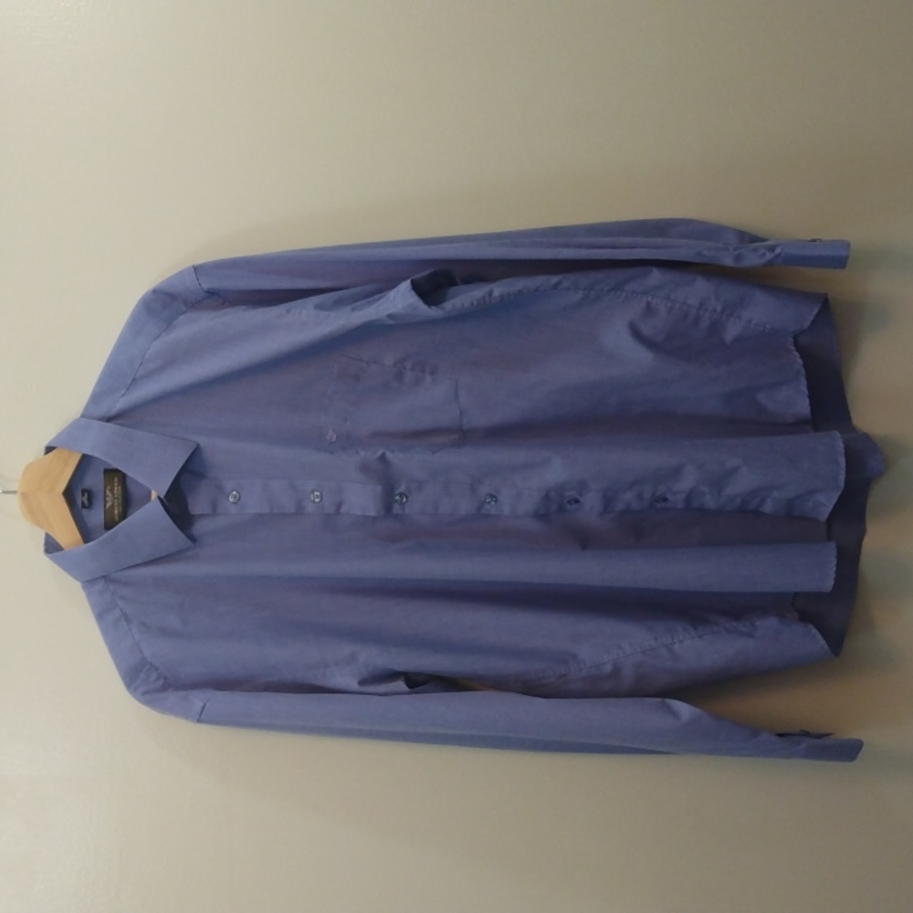 Giorgio Armani Le Collezioni Blue Cotton Shirt 17.5 - 33